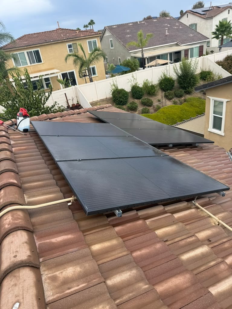 Solar panels before cleaning